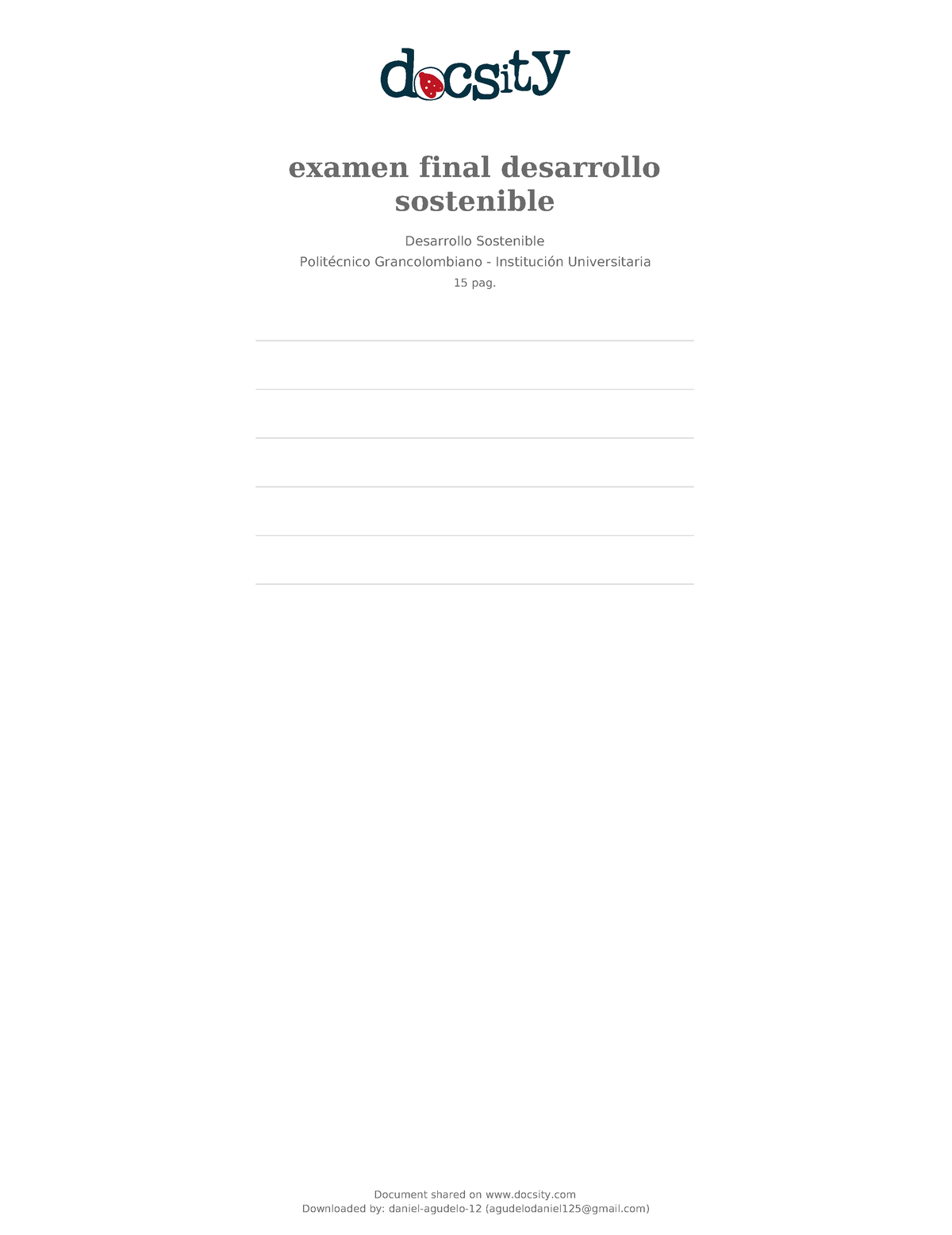 Docsity Examen Final Desarrollo Sostenible - Examen Final Desarrollo ...