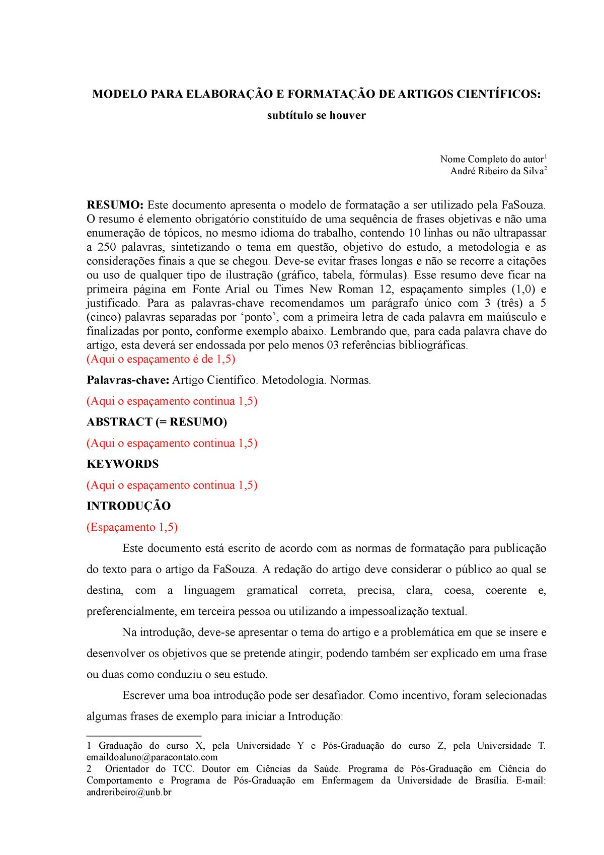 Artigo De Wiviane Gffghf Modelo Para ElaboraÇÃo E FormataÇÃo De Artigos CientÍficos 1483