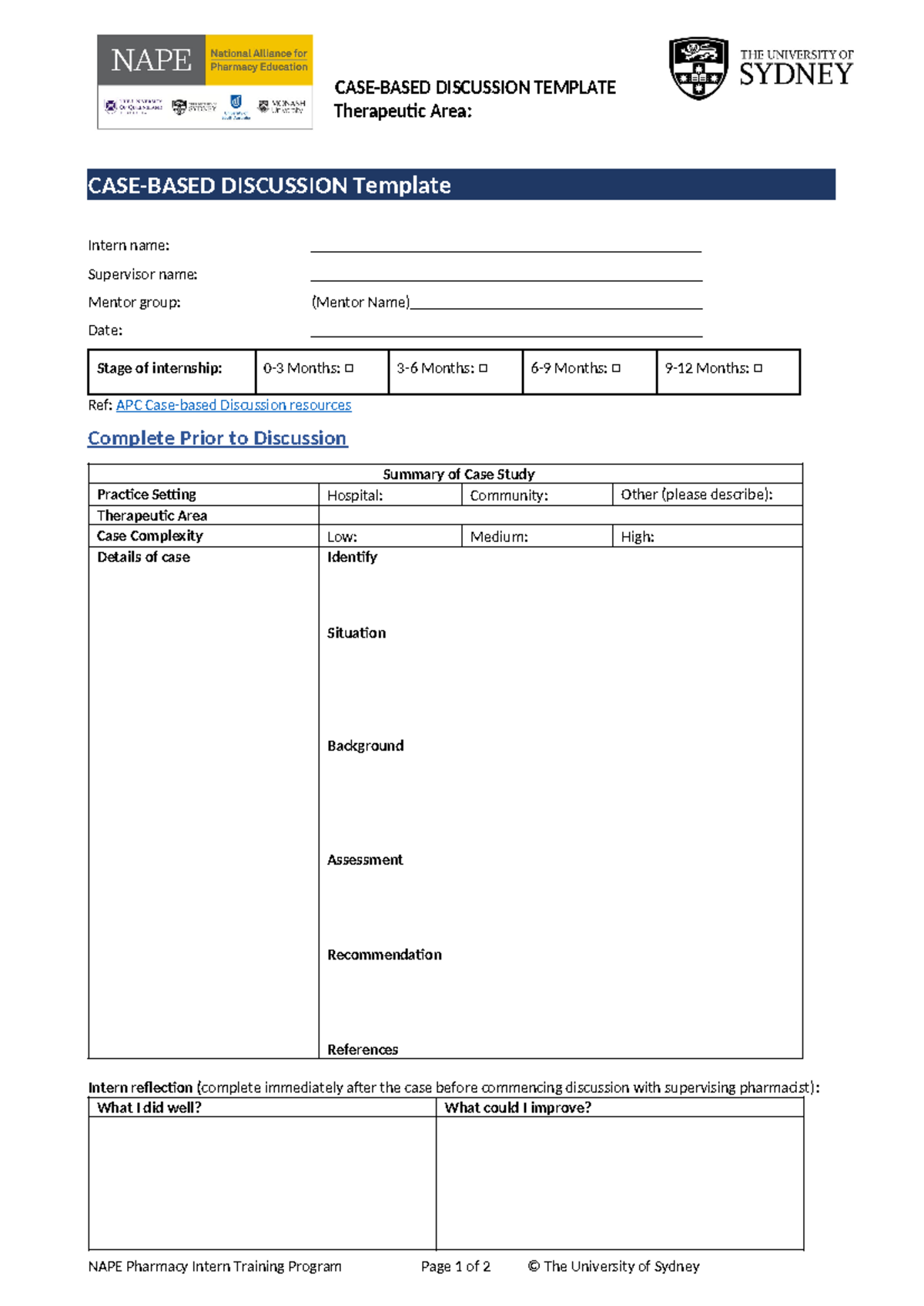 case based discussion-cardiology - CASE-BASED DISCUSSION TEMPLATE ...