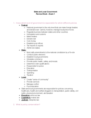 POLS 207 Prof. Lim - Prof Lim POLS 207 Lecture Notes - TOP O A TABLE OF ...