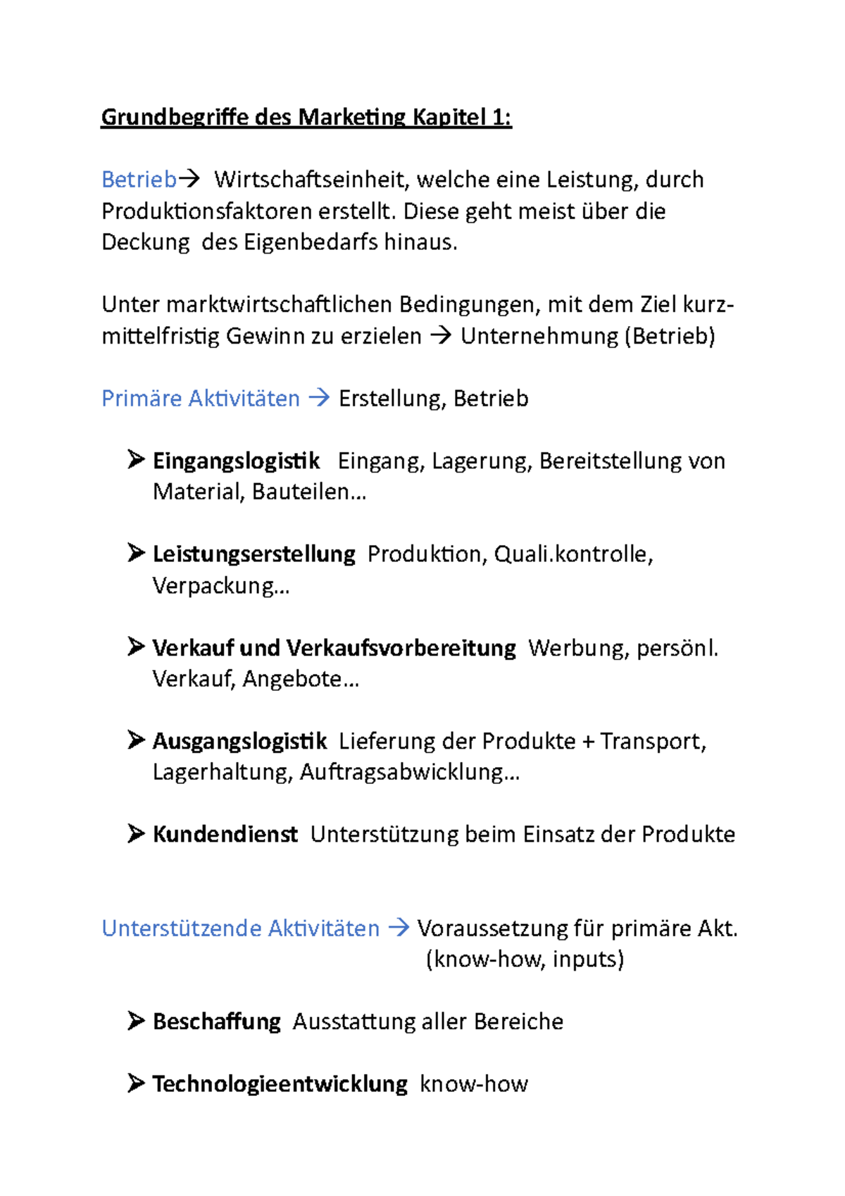 Grundbegriffe Des Marketing Kapitel 1 - Diese Geht Meist über Die ...