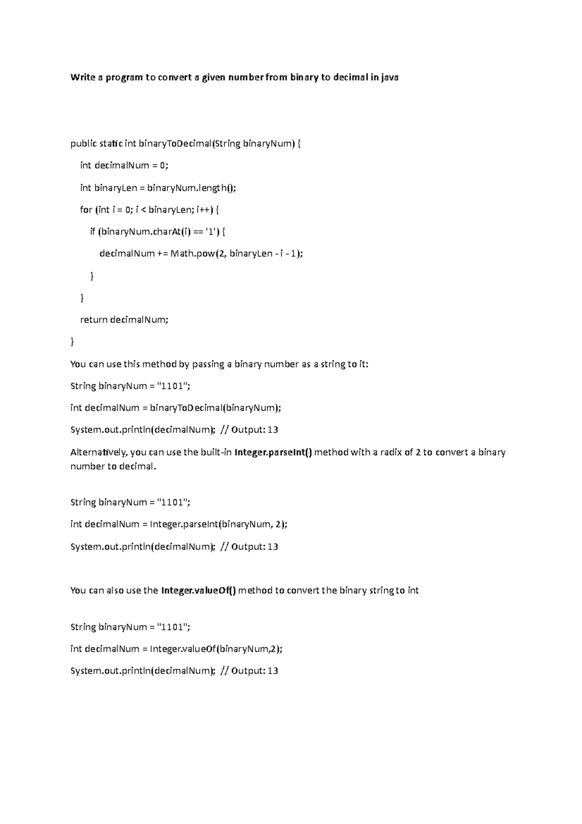 java-decimal-write-a-program-to-convert-a-given-number-from-binary-to