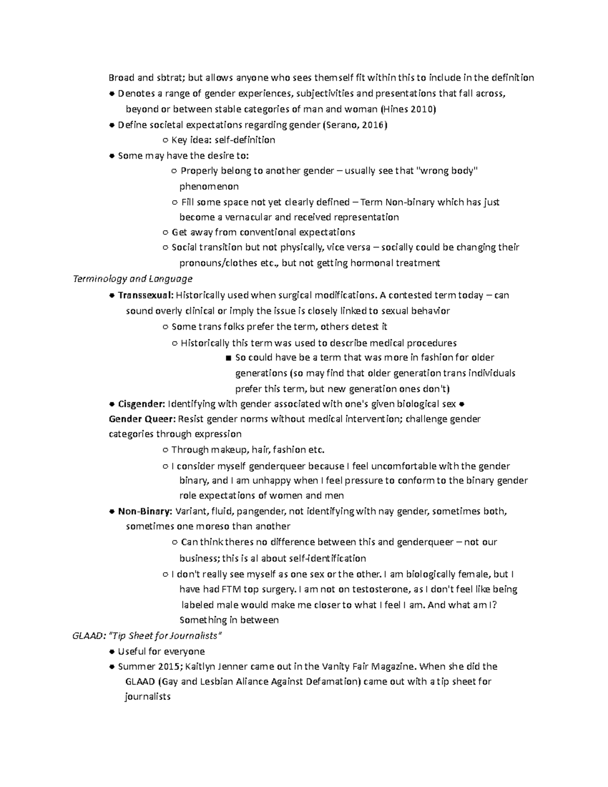 2161 EXAM Section 6 - class notes - Broad and sbtrat; but allows anyone ...