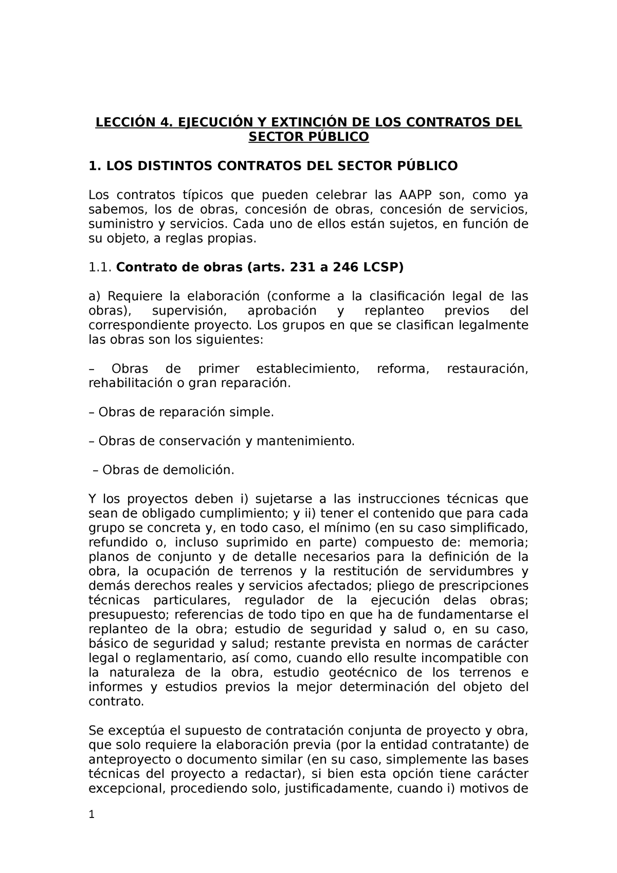 Tema 4 Ejecución Y Extinción LecciÓn 4 EjecuciÓn Y ExtinciÓn De Los Contratos Del Sector 6236