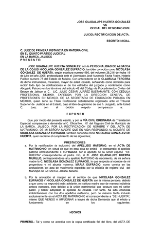 Divorcio Azucena Formato De Demanda Miguel Eduardo Villase Or Ortega Abogado Fundador Studocu