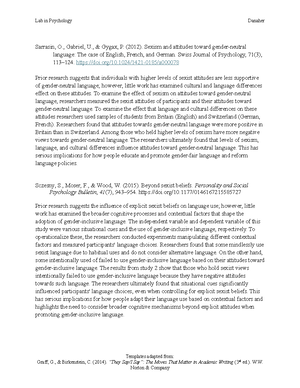 PSY2811 Homework 6 - Research Methods and Data Analysis in Psychology I ...