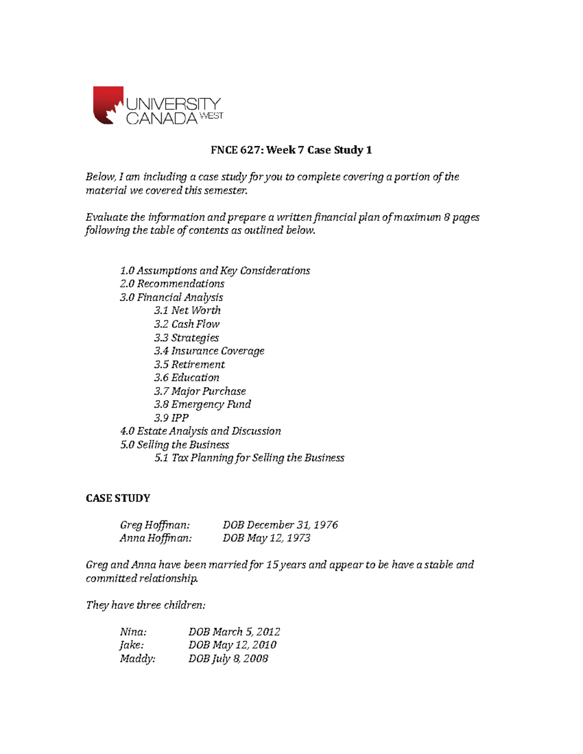 case study in financial engineering