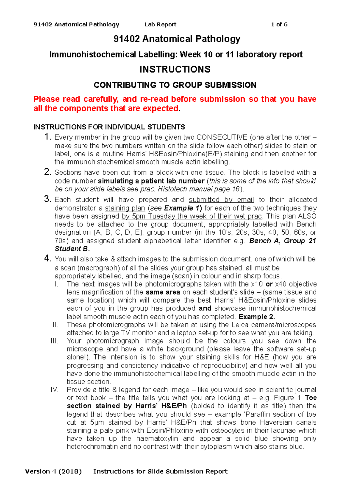 AP Immunohistochemical labelling Prac Instructions Wks 10&11 - 91402 ...