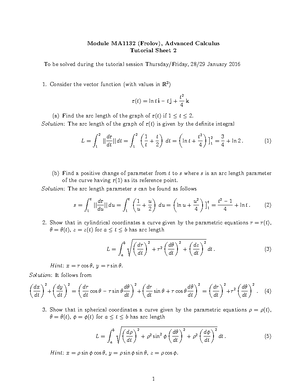 Ma1132 15 16 Tutorial Sheet 2 Solutions Module Ma1132 Frolov Advanced Studocu