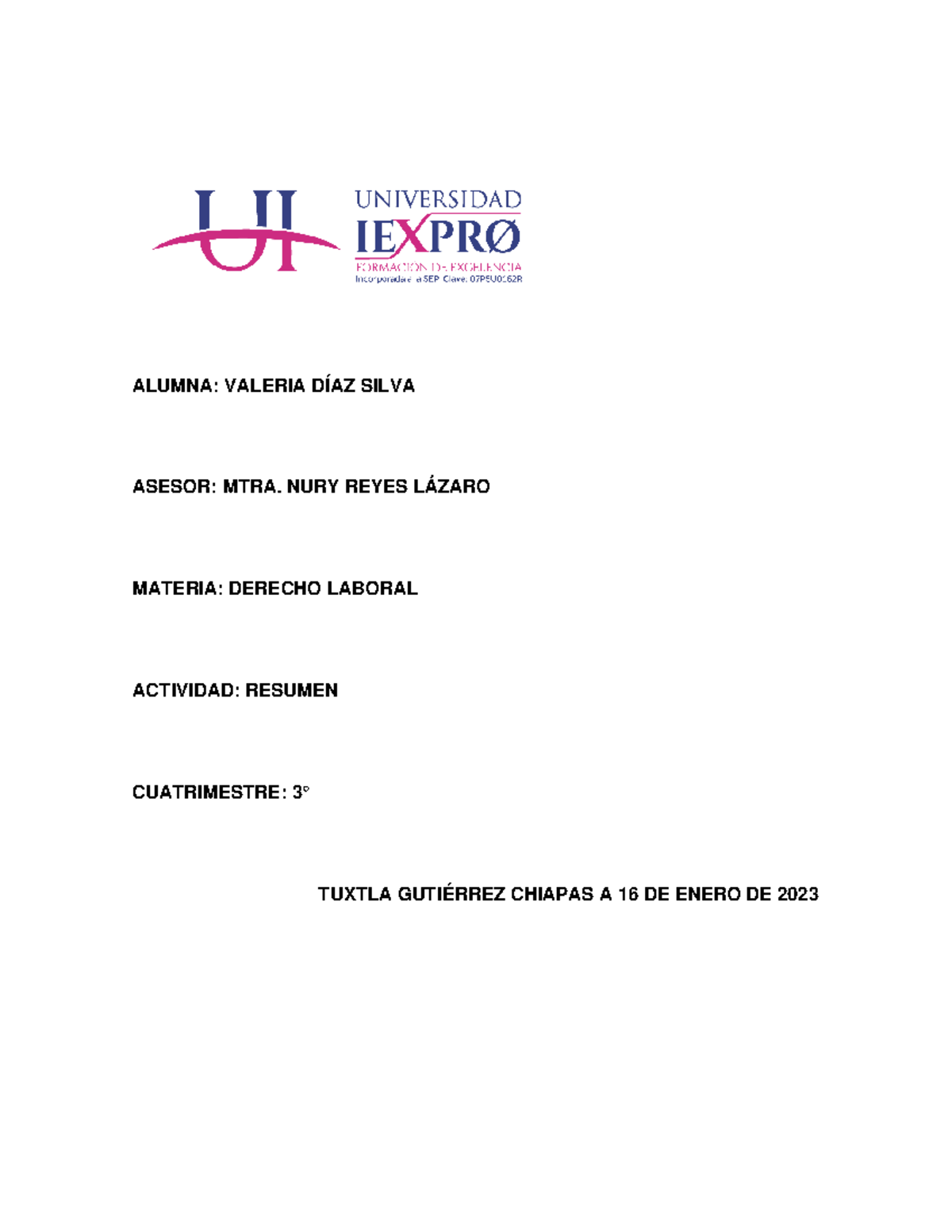 nfiewkfer5g16r2eg - ALUMNA: VALERIA DÍAZ SILVA ASESOR: MTRA. NURY REYES ...