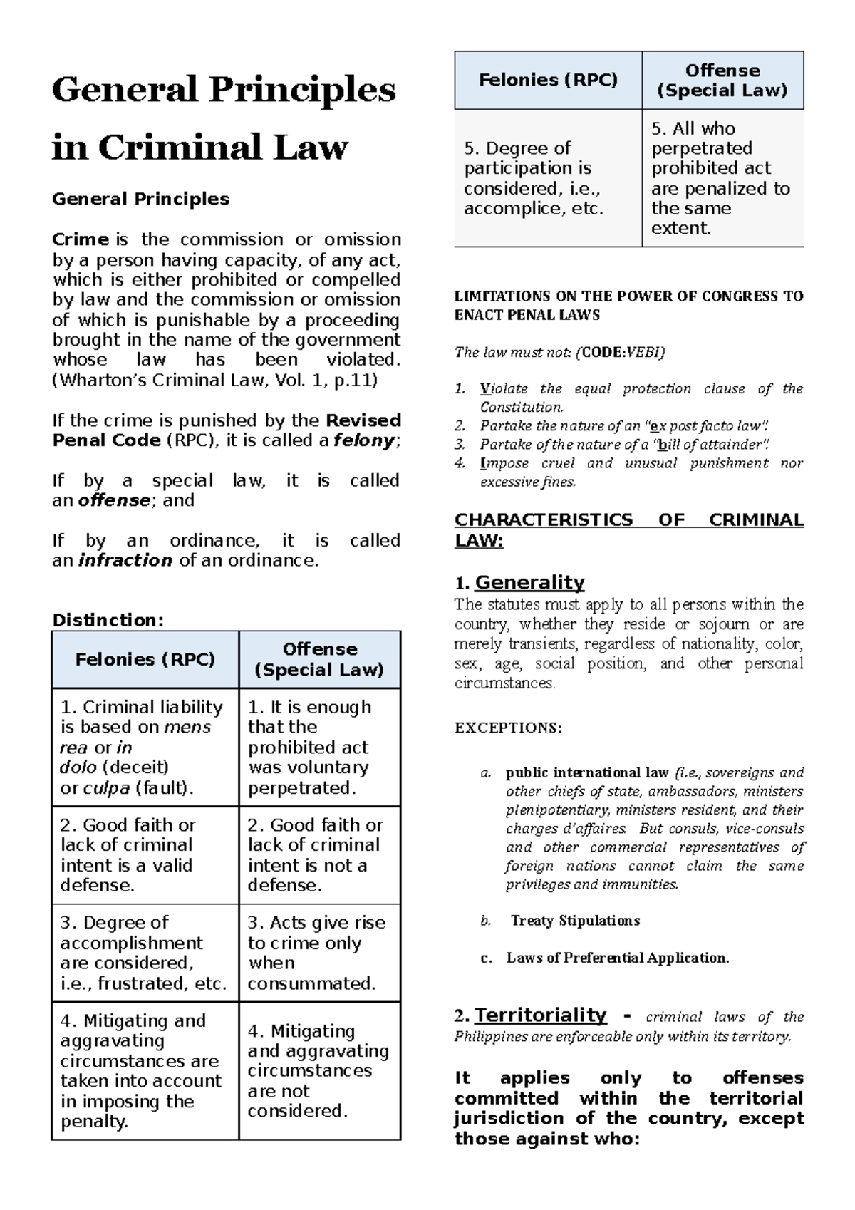 General Principles In Criminal Law   General Principles In Criminal Law