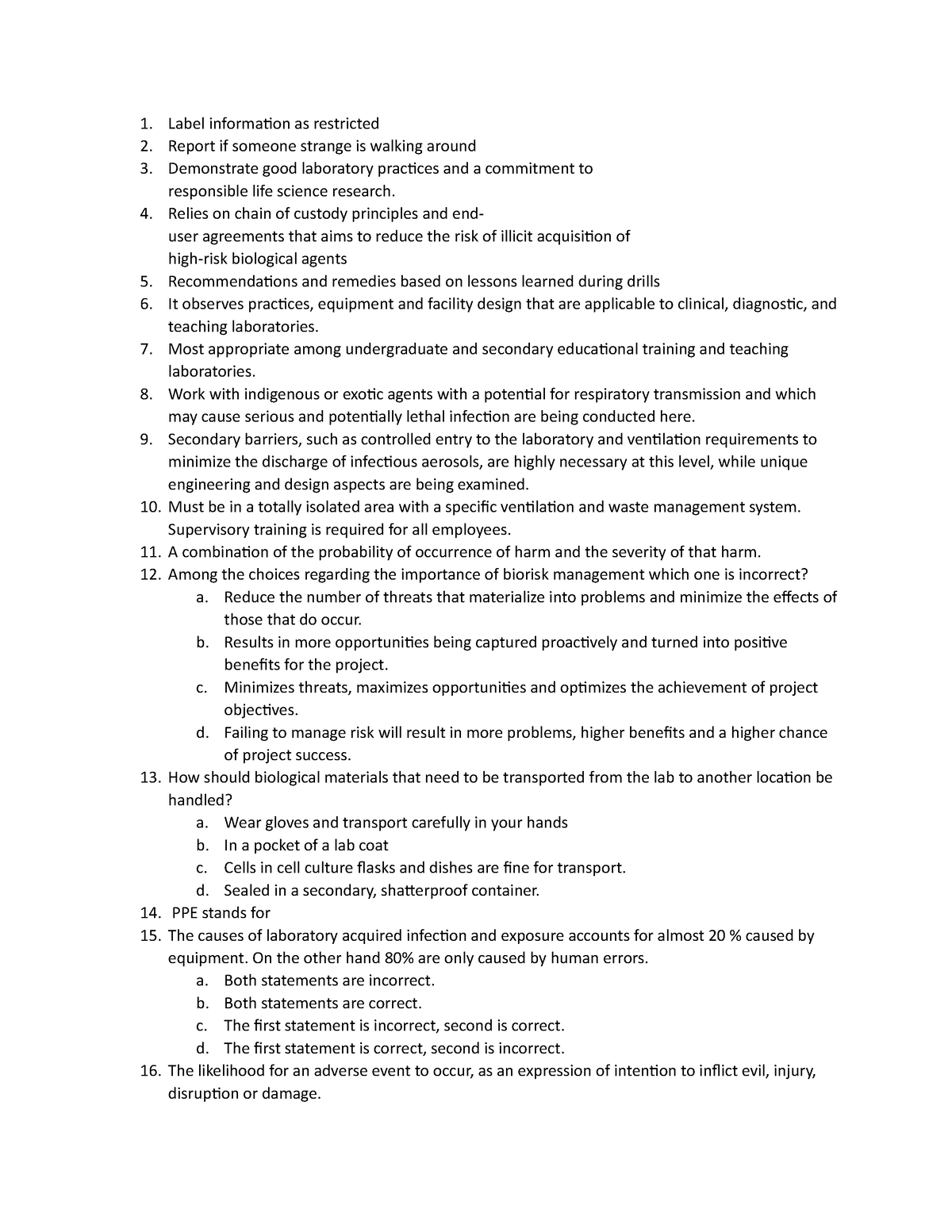 BRM review quiz( galing LMS lang din huhu - Label information as ...