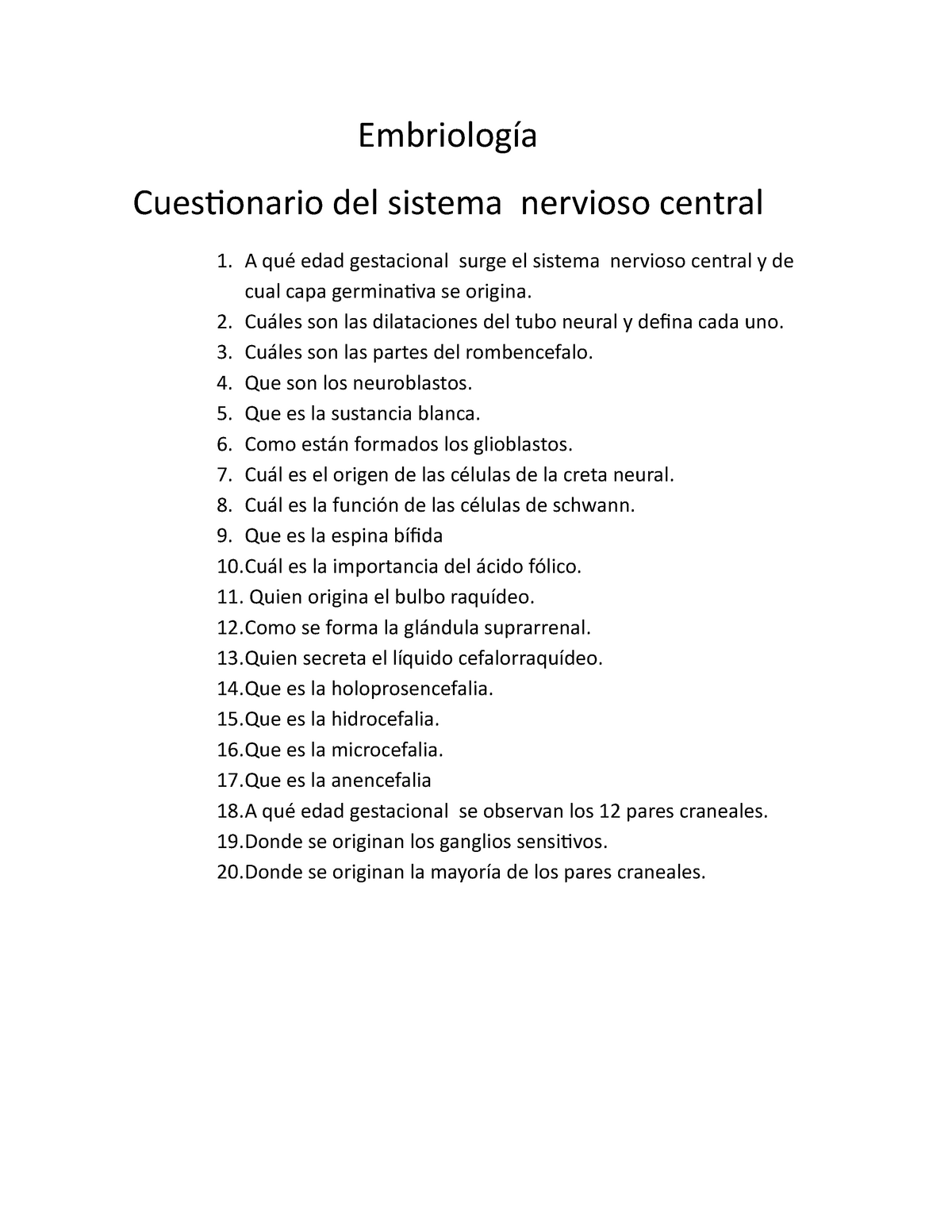 Cuestionario De Sistema Nervioso Central Udocz The Best Porn Website