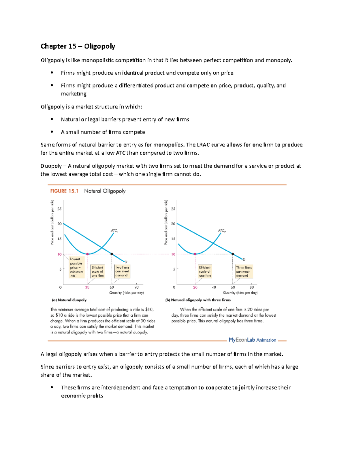 Chapter 15 Econ 1021a With Mohammed Hossain Chapter 15 Oligopoly Oligopoly Is Like Studocu Chapter 15 Econ 1021a With Mohammed Hossain Chapter 15 Oligopoly Oligopoly Is Like Studocu