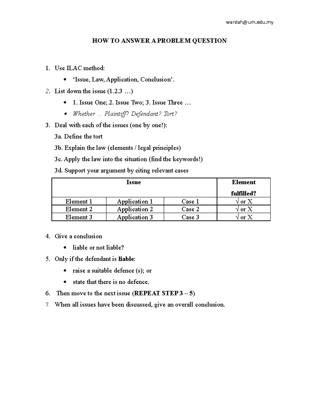 Problematic Question Answering Technique ILAC Method - wardah@um.edu ...