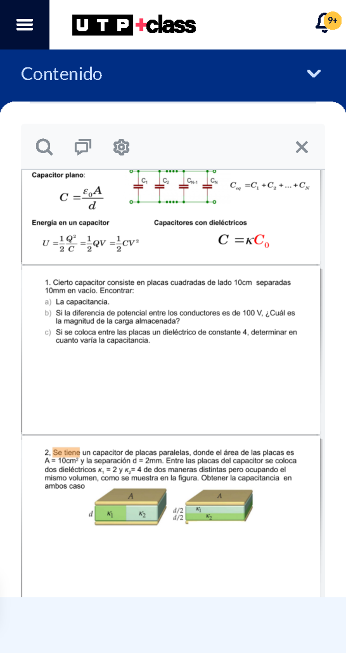 UTP+class Cursos - Clases de bobinas - UTP Contenido V X o o Capacitor ...