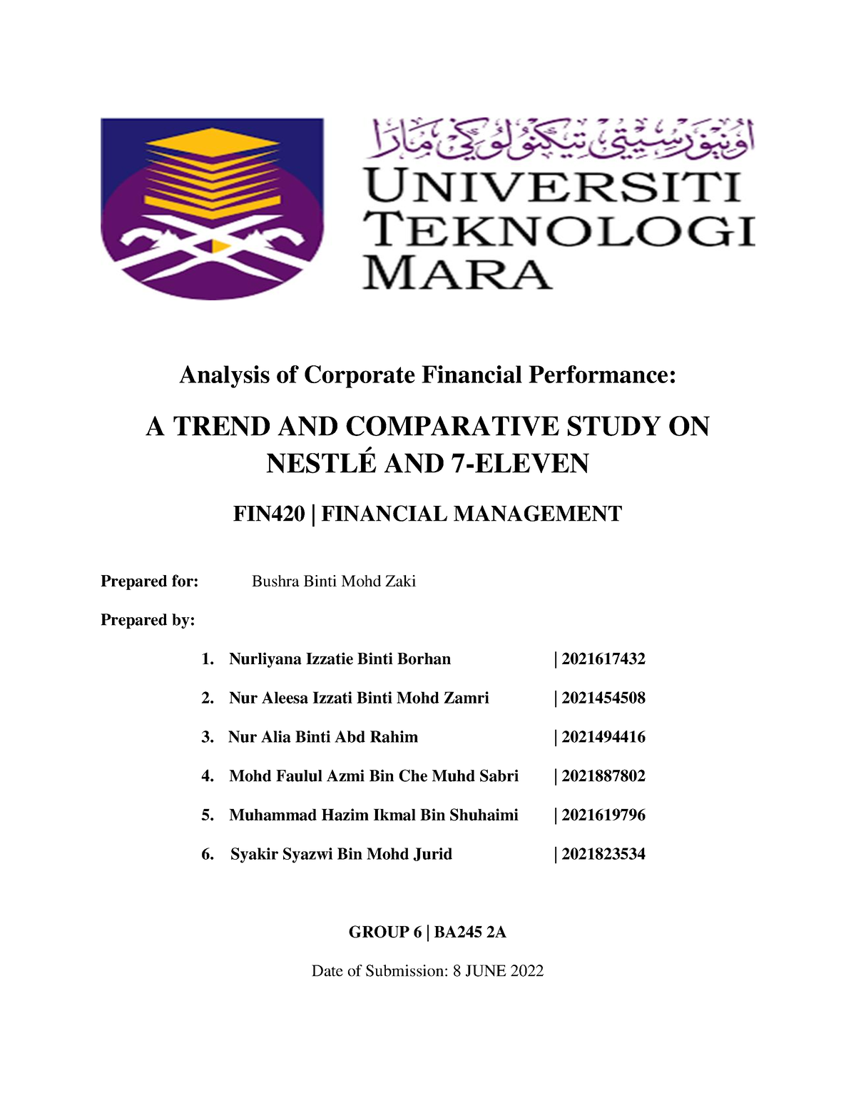 case study corporate finance