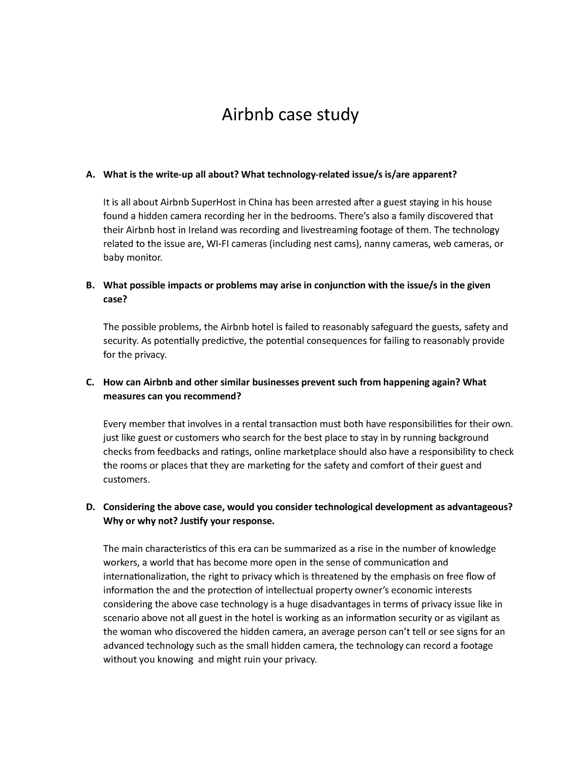 airbnb case study harvard pdf