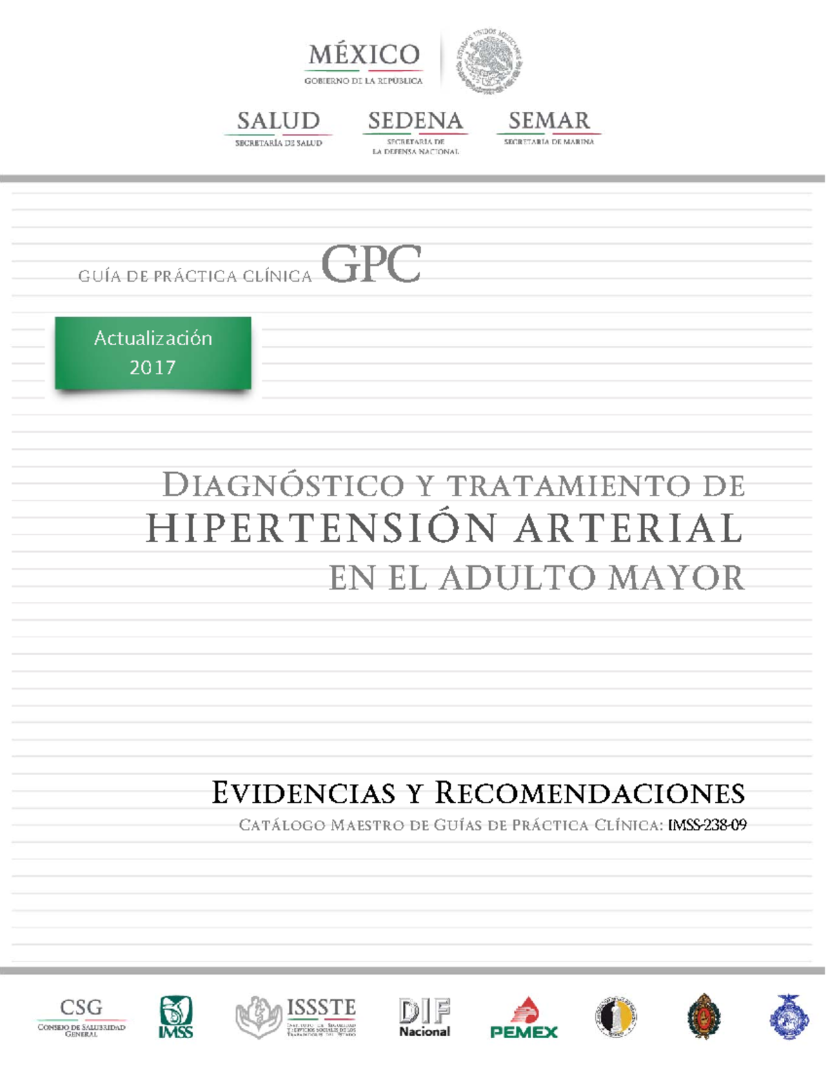 GPC Hipertension EN EL Adulto Mayor - GUÍA DE PRÁCTICA CLÍNICA GPC ...