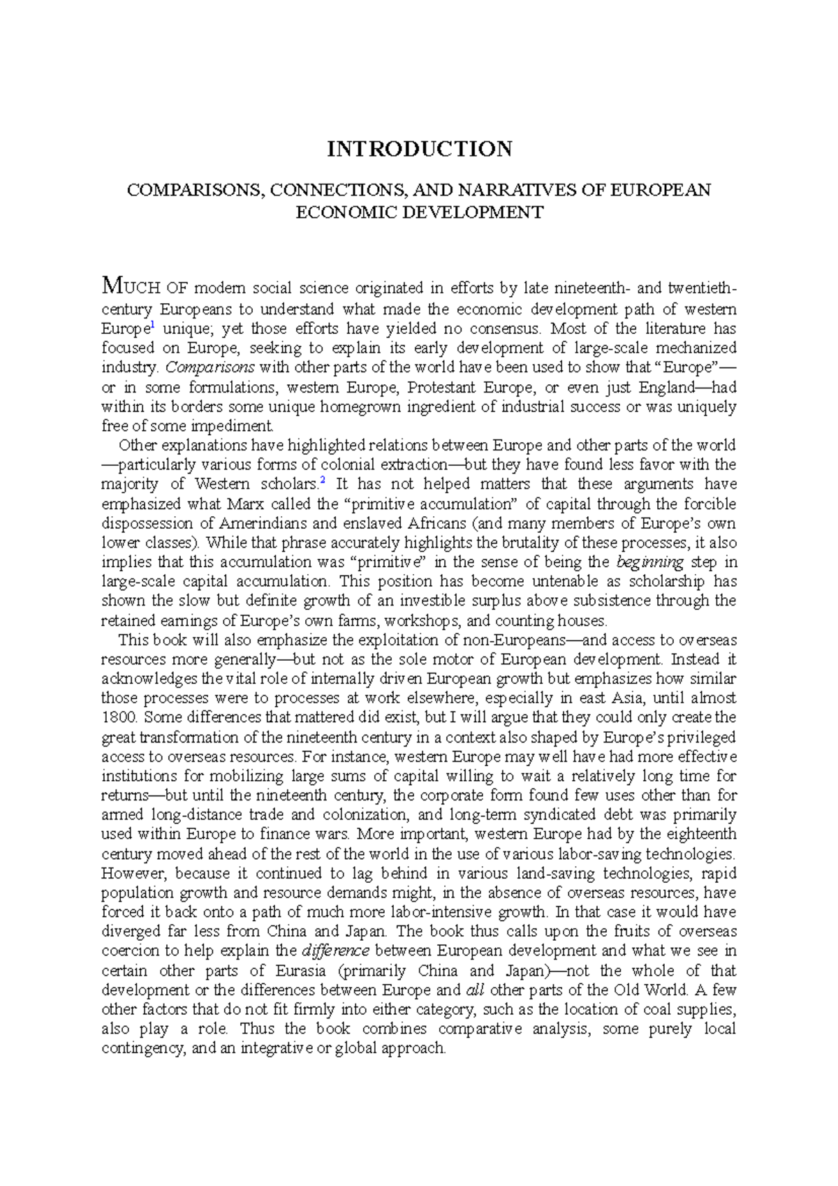 Introduction - history - INTRODUCTION COMPARISONS, CONNECTIONS, AND ...