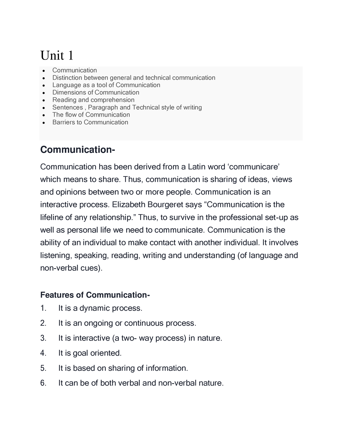 Complete TC Notes - Communication Distinction between general and ...