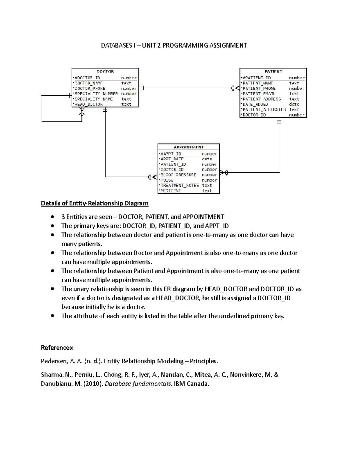 Databases 1 - UNIT 2 Programming Assignment - DATABASES I – UNIT 2 ...