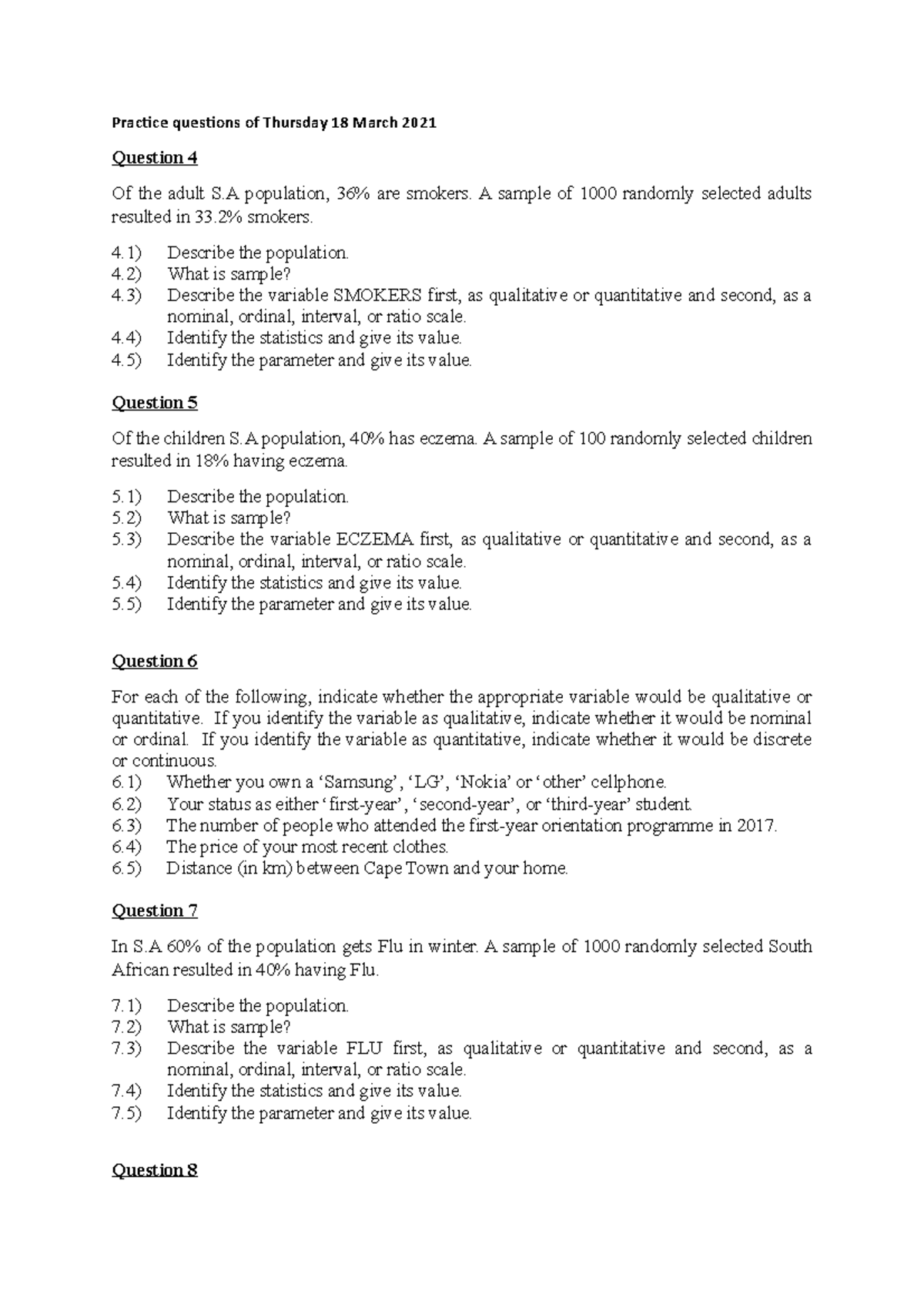 Practice questions - Practical exercises - Practice questions of ...
