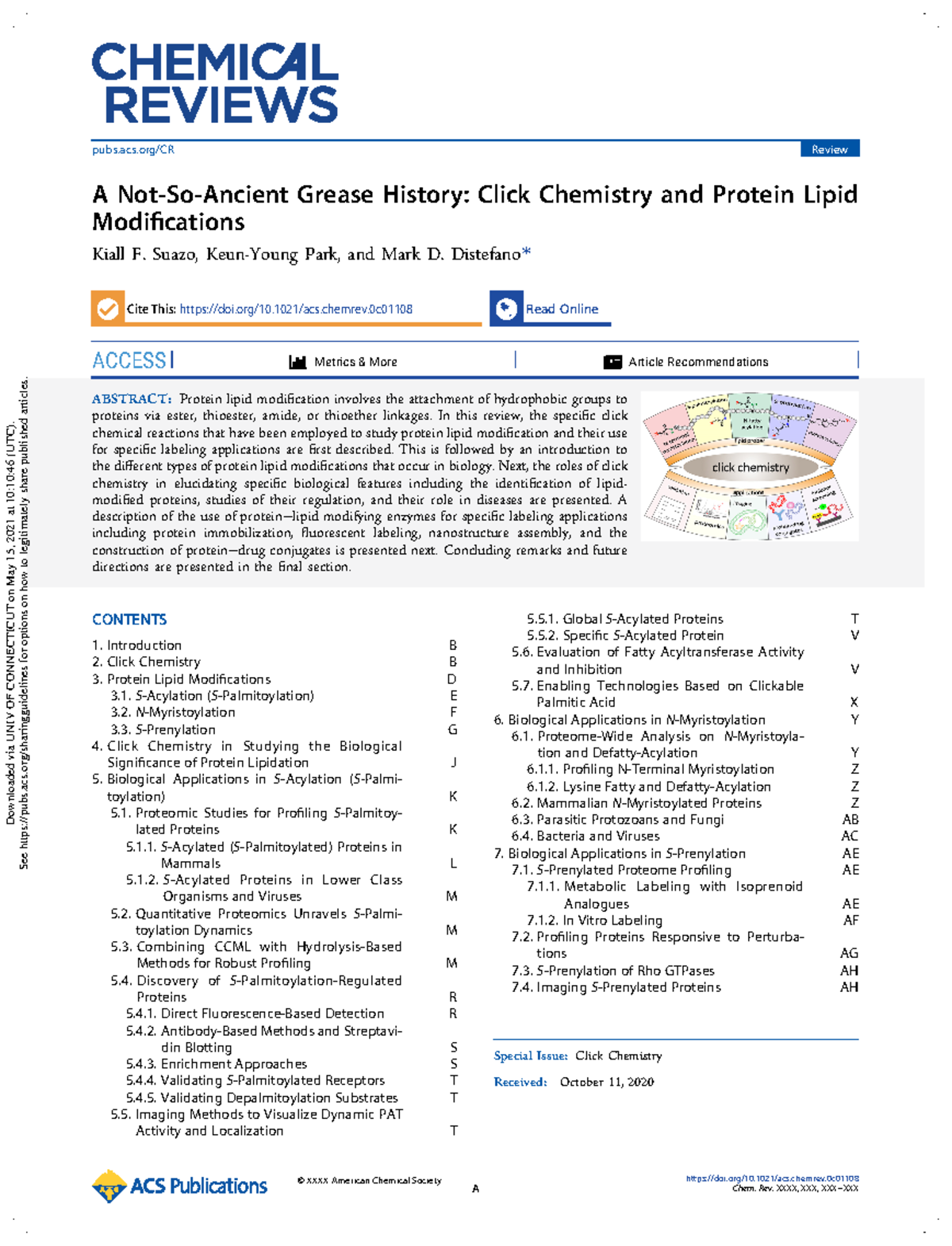 A NotSoAncient Grease History Click Chemistry and Protein Lipid