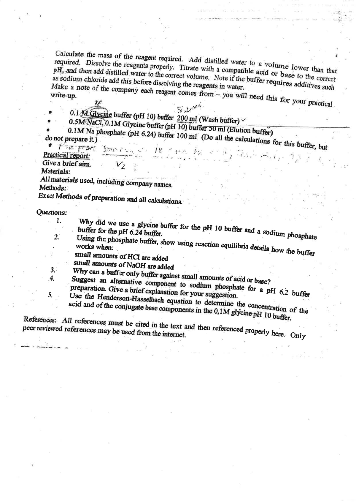 Practical 4 (Buffer Preparation) (1) - MBIA031 - Studocu