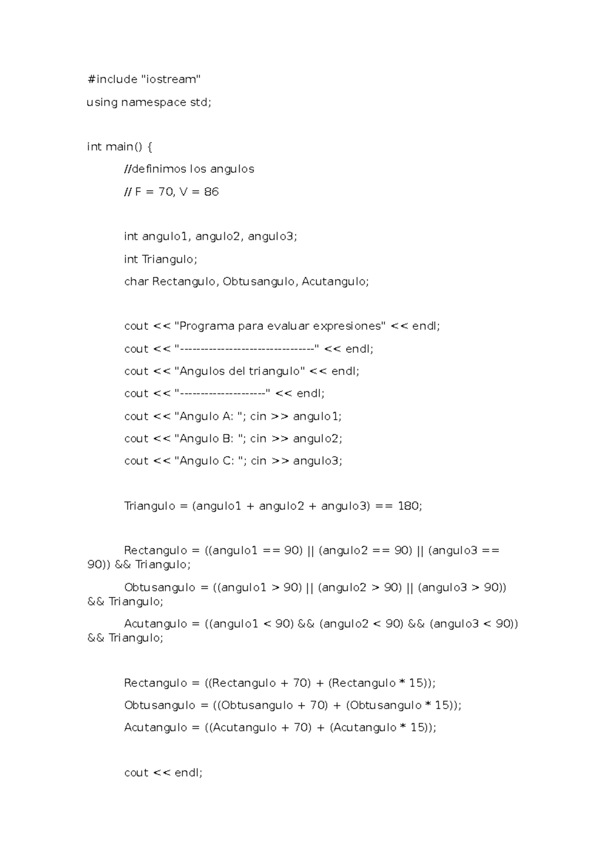 Ejercicio retador semana 2 - #include "iostream" using namespace std ...