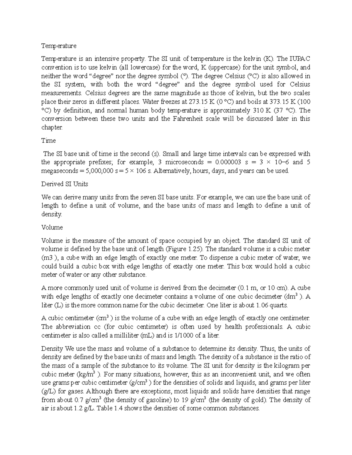 Temperature - Lecture notes 1-2 - Temperature Temperature is an ...