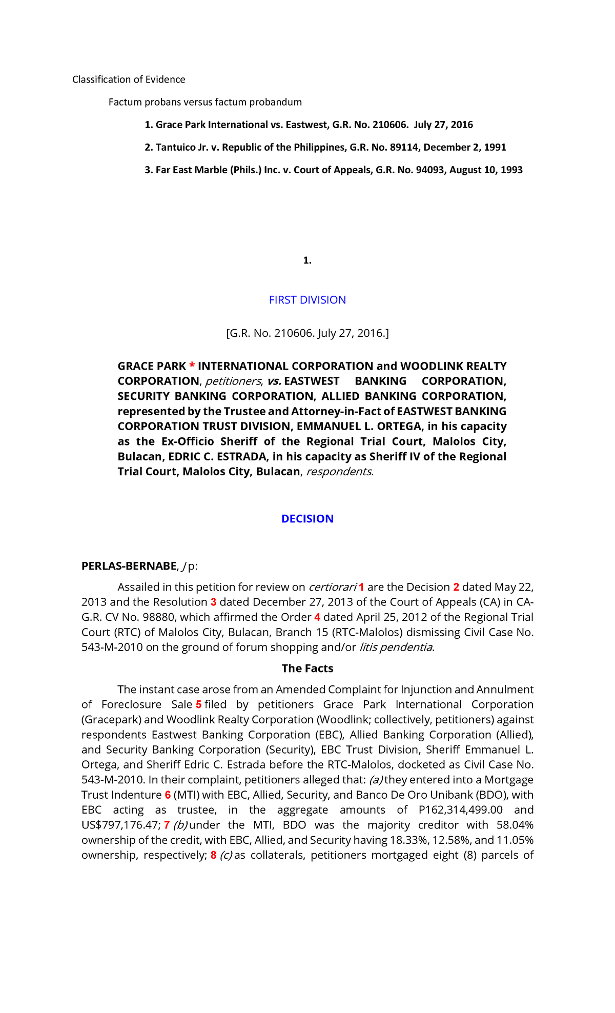 5th Set (Classification) - /lassification of 9vidence Cactum probans ...