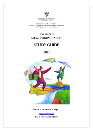 IOS2601- summary notes - INTERPRETATION OF STATUTES SECTION A – GENERAL ...