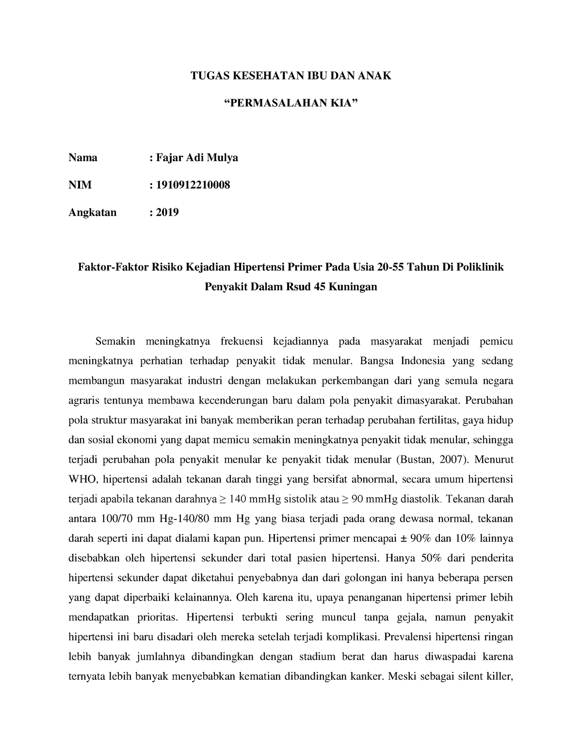 Permasalahan Kesehatan Ibu Dan Anak (15) - TUGAS KESEHATAN IBU DAN ANAK ...