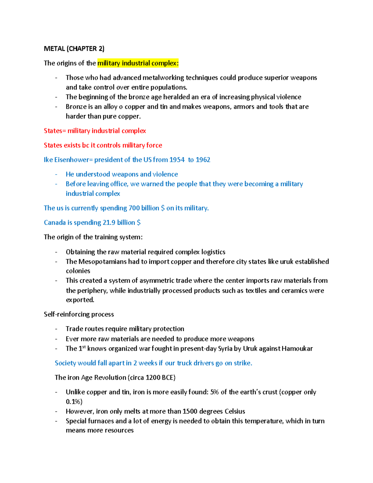 Metal chapter 2 notes - summarie - METAL (CHAPTER 2) The origins of the ...