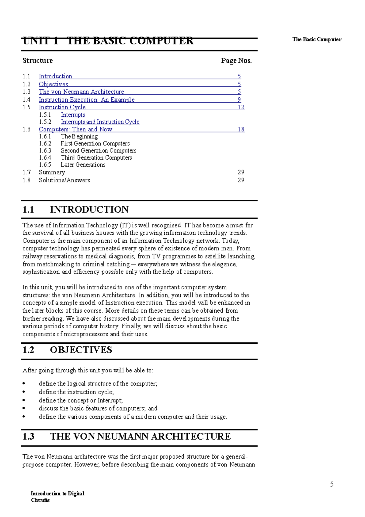 THE Basic Computer-1 - UNIT 1 THE BASIC COMPUTER The Basic Computer ...