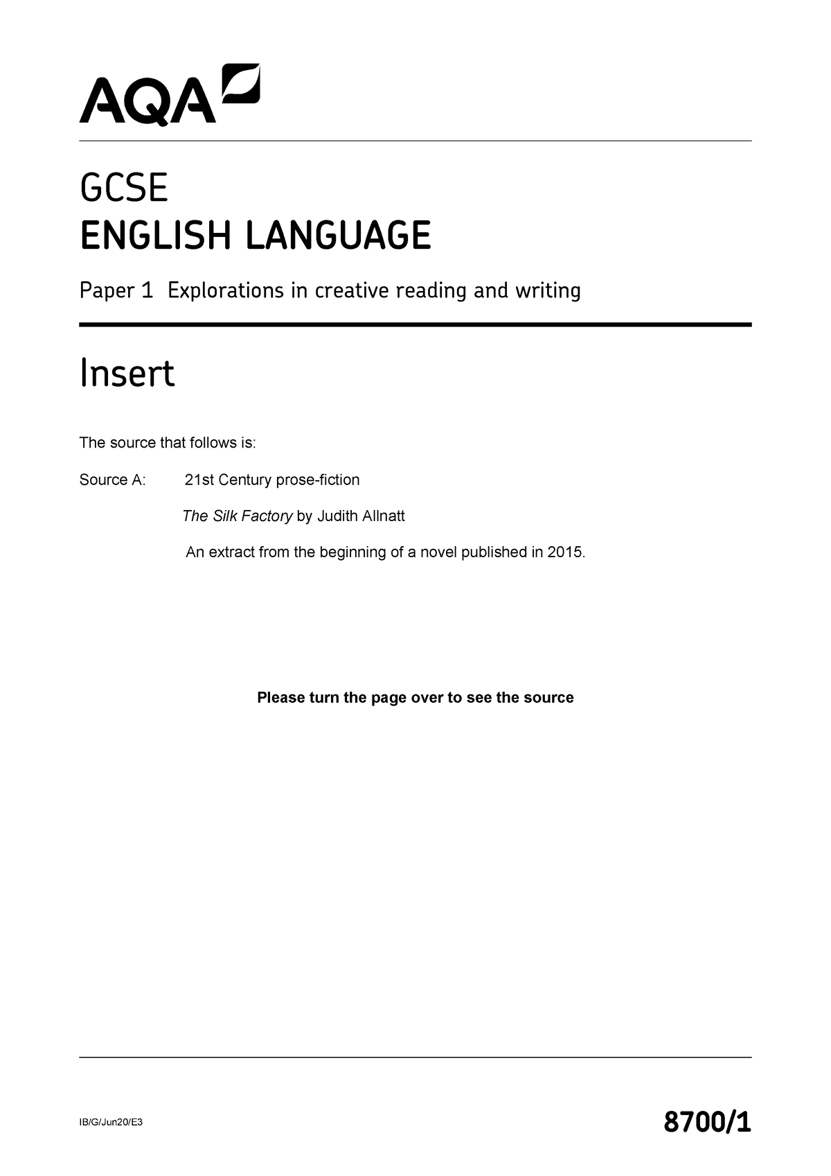 gcse english language past papers creative writing