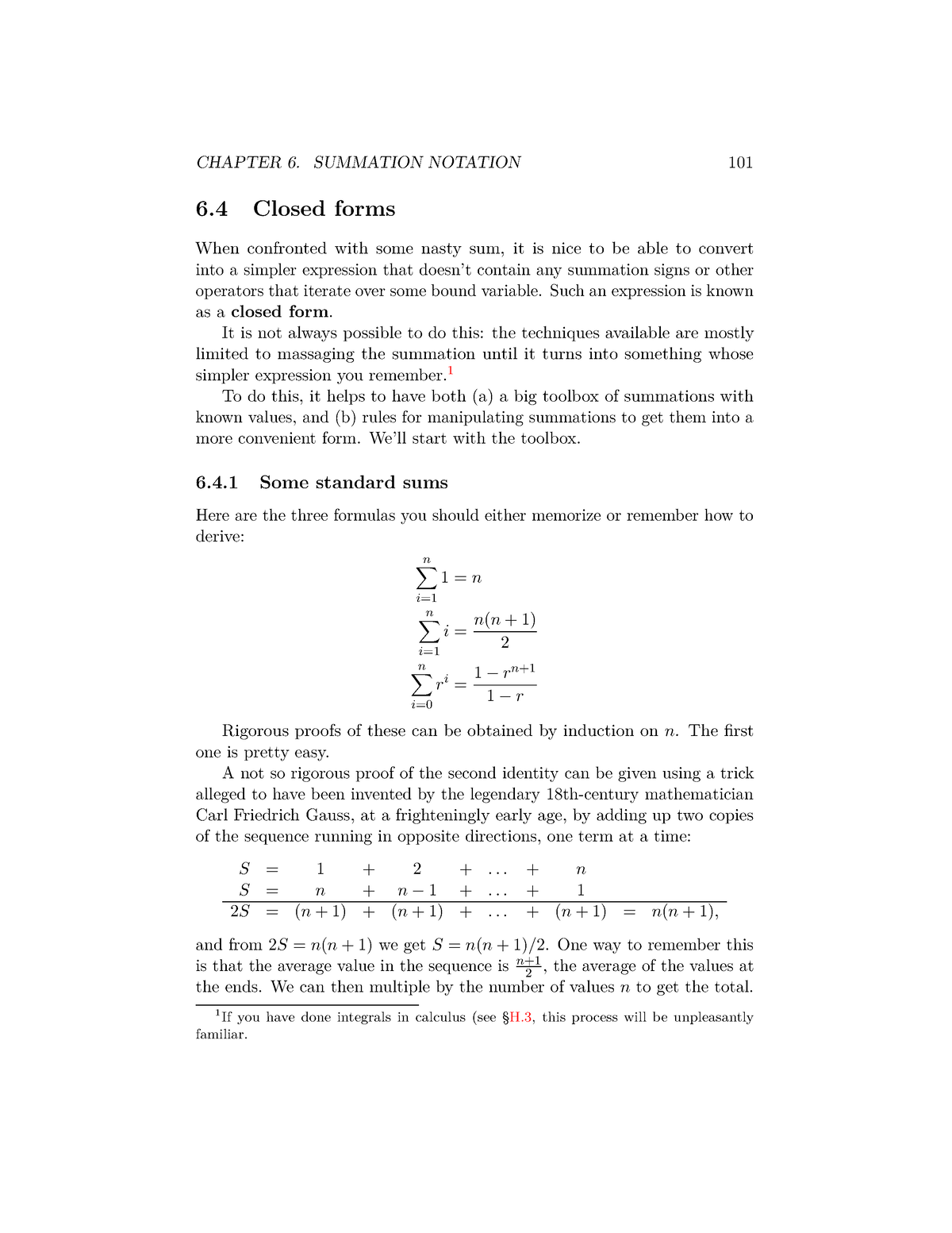 Summation Notation and Closed Forms Studocu