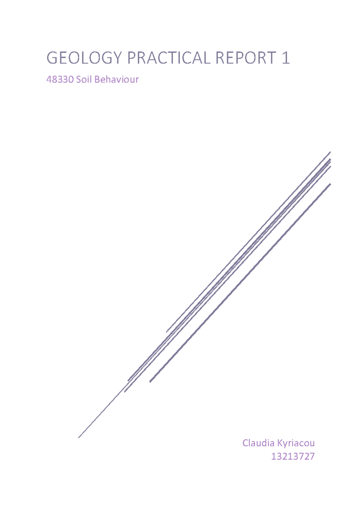 Geology Practical Report 1 - Claudia Kyriacou GEOLOGY PRACTICAL REPORT ...