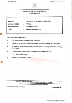 Far 340 Ct Nov 2017 Common Test Question Financial Statement Studocu