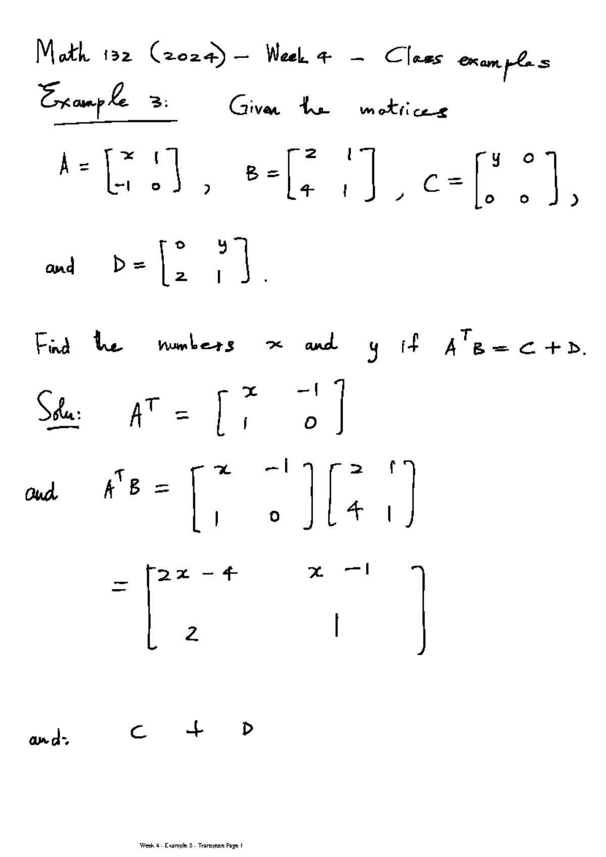 23. Week 4 - Example 3 - Transpose - TPS2601 - Week 4 - Example 3 ...