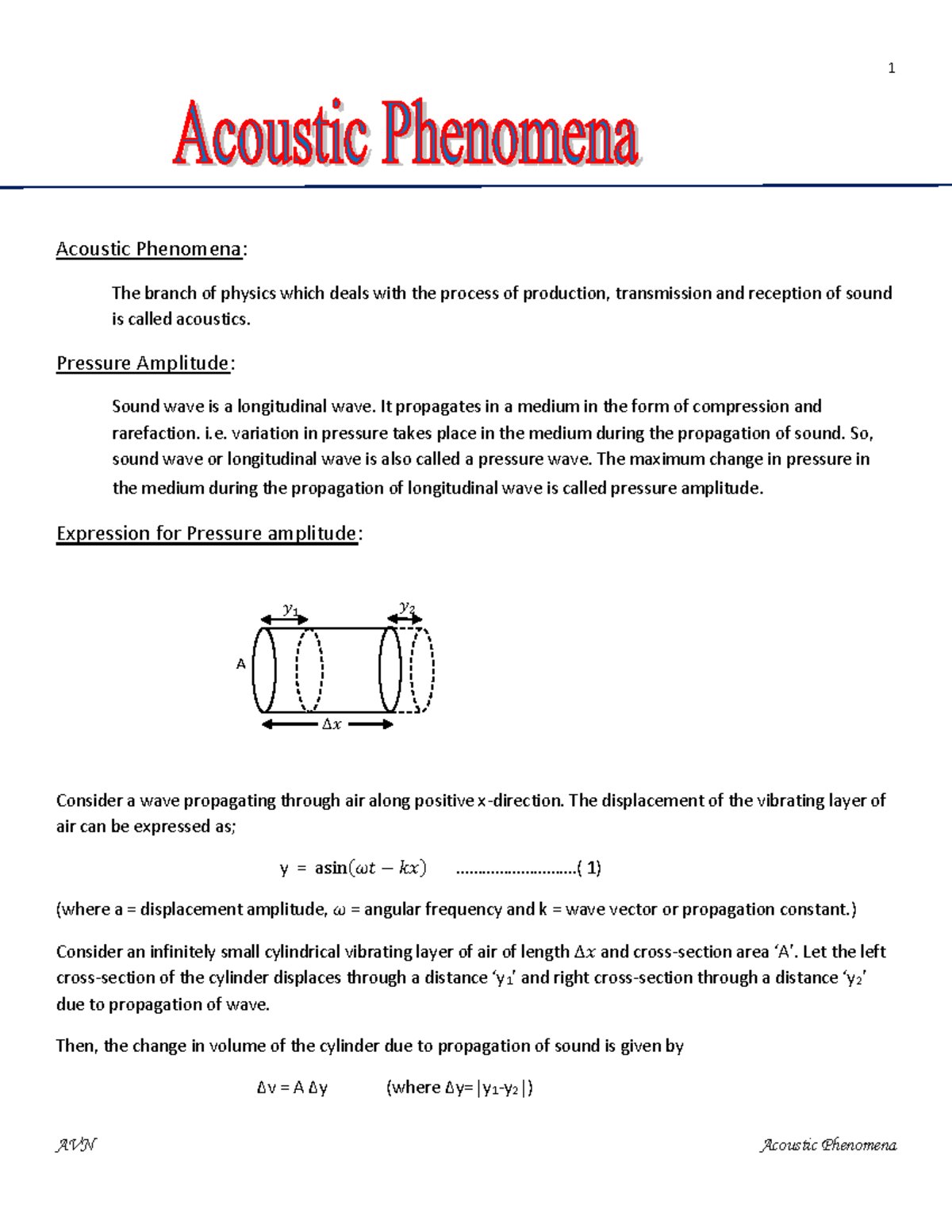 Acoustic-Phenomena - Engineering physics 50 years. - Acoustic Phenomena ...