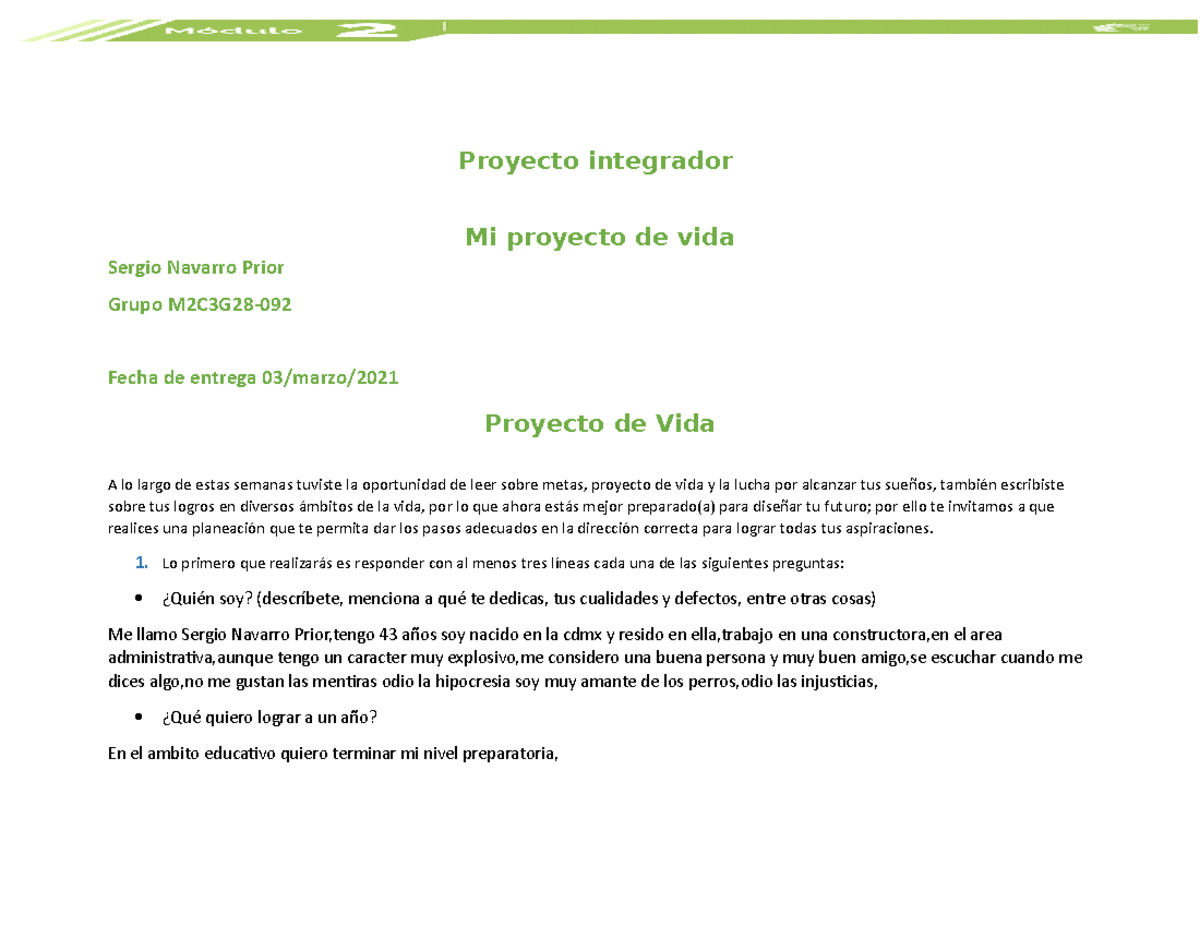 Navarro Prior Sergio M2S4PI - Proyecto integrador Mi proyecto de vida ...