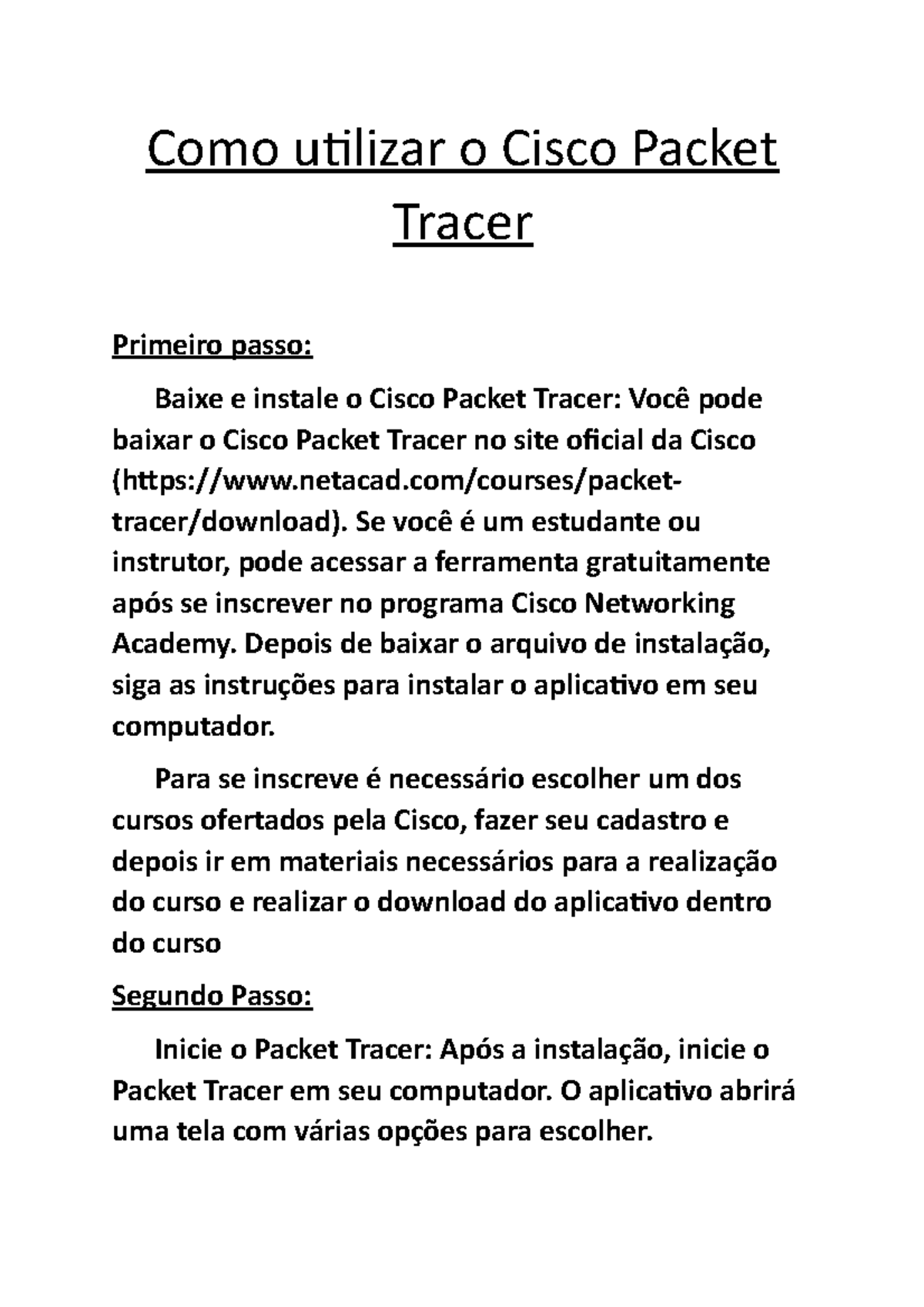 Como Utilizar O Packet Tracer - Como Utilizar O Cisco Packet Tracer ...