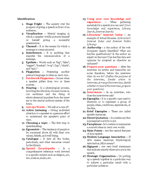 PSP Handout 1 Chapter 1 pdf - CHAPTER 1: SPEAKING IN PUBLIC Throughout ...