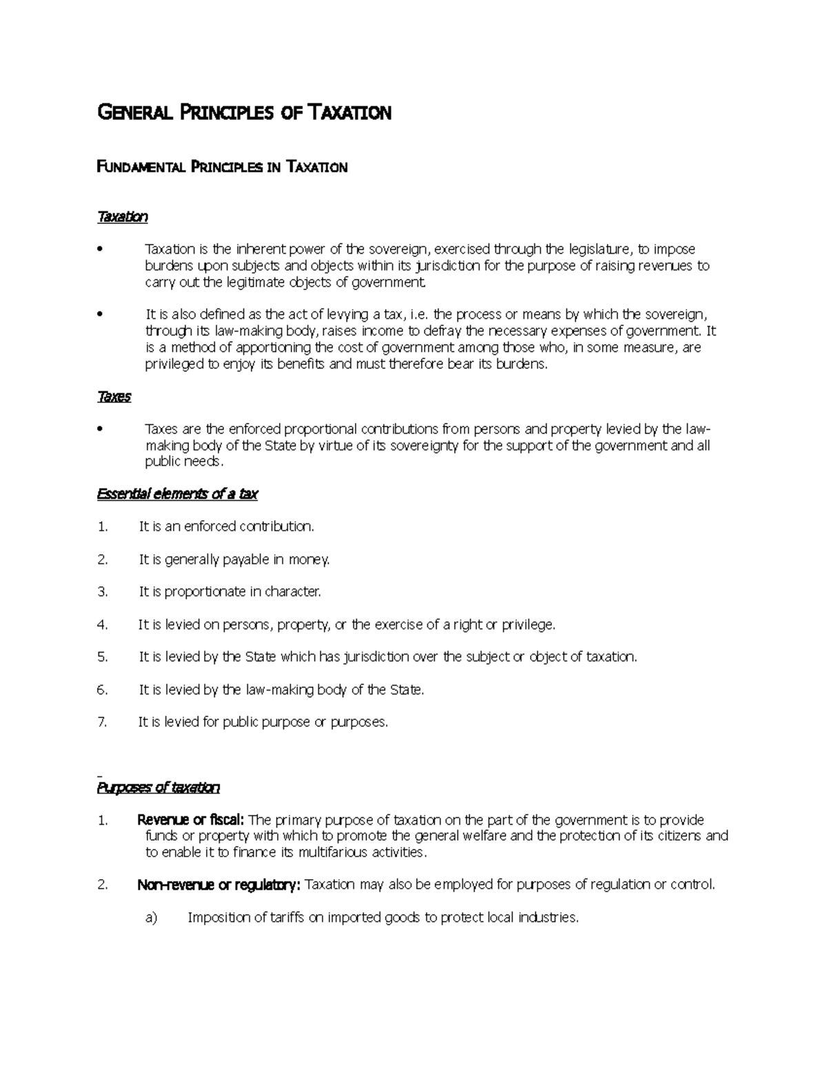General-Principles - General Principles of Taxation - GENERAL ...
