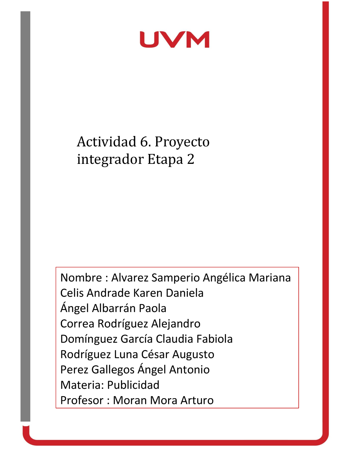 ACT.6 Proyecto Integrador - Actividad 6. Proyecto Integrador Etapa 2 ...