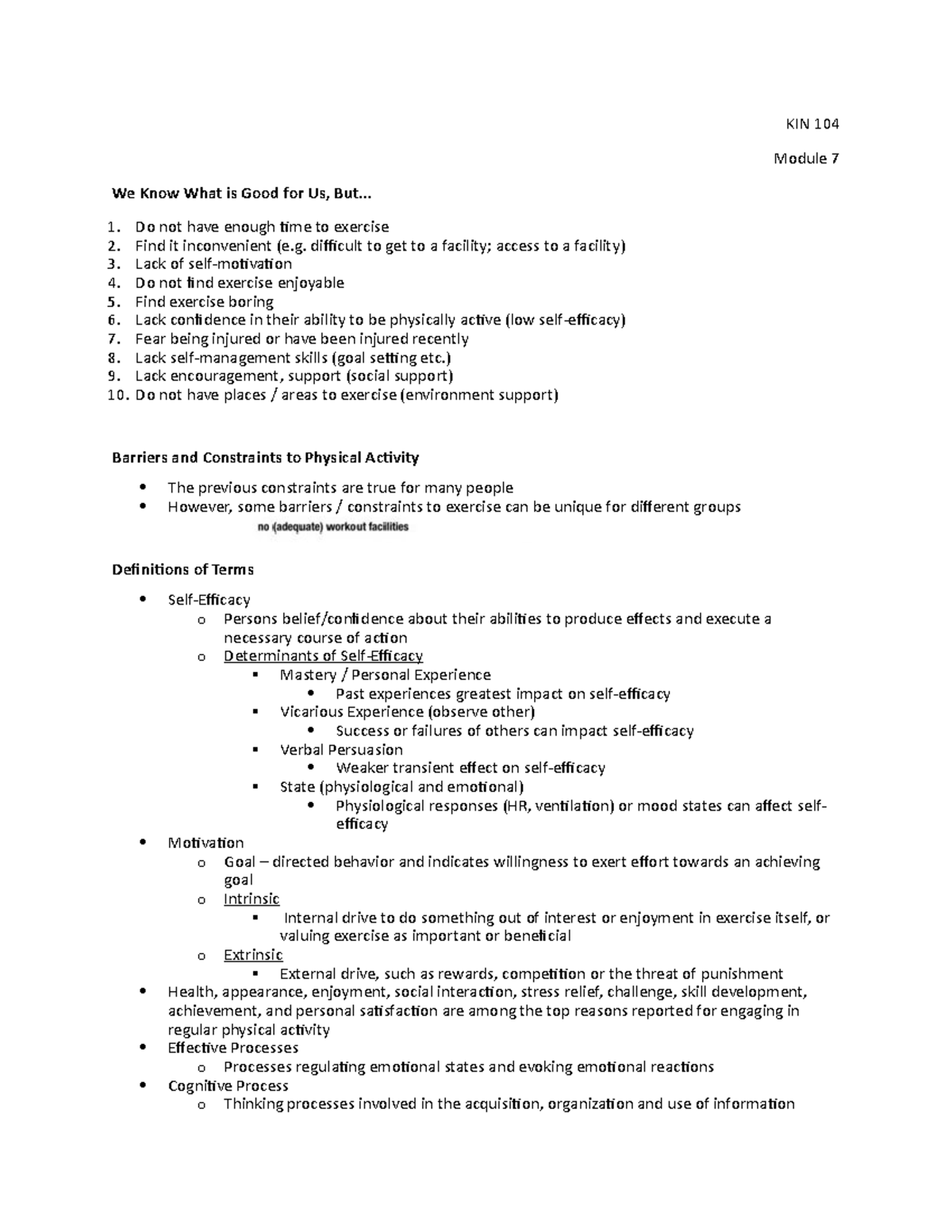 KIN 104; Module 7 - KIN 104 Module 7 We Know What is Good for Us, But ...