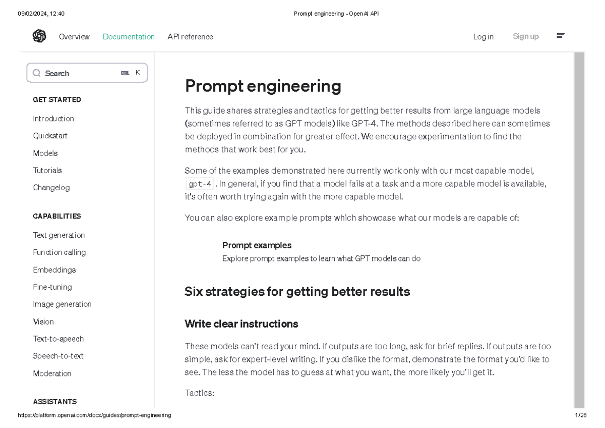 Prompt+engineering+-+Open AI+API - Search GET STARTED Introduction ...