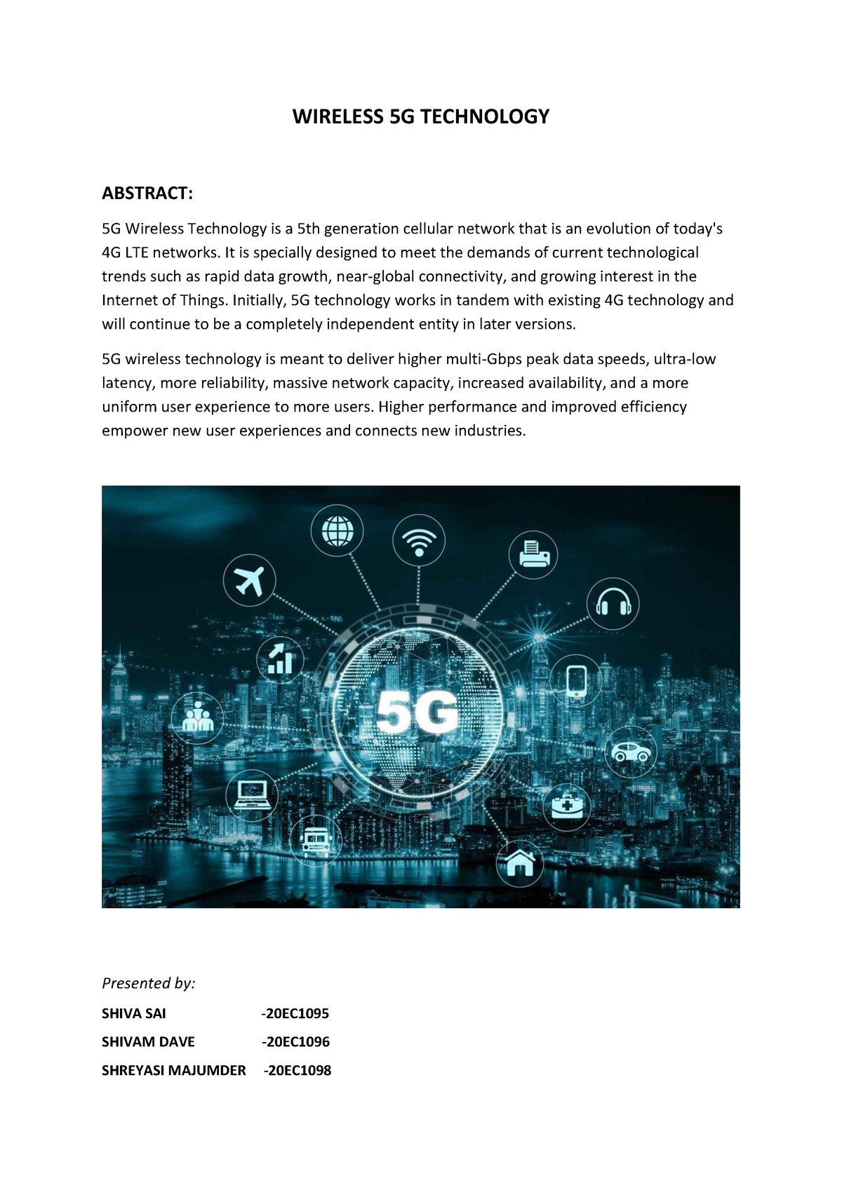 5g wireless technology essay